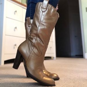 MIA Gold Leather cowboy boots